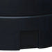 Front view of the 400x400mm recessed outlet at the bottom of the black 20000 litre rainwater harvesting MDPE tank by Ecosure.