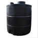 Tall 10,000 litre black MDPE rainwater harvesting tank for non-potable use, front view on white background, by Ecosure.