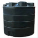 Black 13,000 litre MDPE rainwater harvesting tank for non-potable use, front view, by Ecosure.