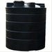 Black 15,000 litre MDPE rainwater harvesting tank for non-potable use, front view, by Ecosure.