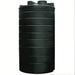 Black 25,000 litre MDPE rainwater harvesting tank for non-potable use, front view, by Ecosure.